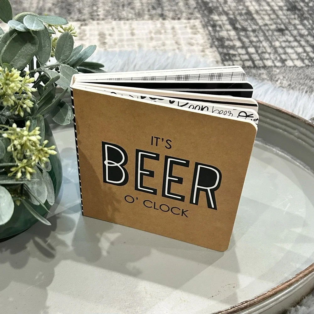 It's Beer O'Clock Novelty COASTER‎ BOOK Brew Ale Drinkers Lager Draft Pairings